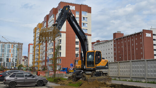 Экскаватор Hyundai Robex 210W-9S. Работа.