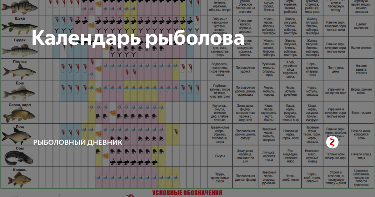 Рыболовный календарь. Календарь рыбалки. Таблица ловли рыбы. Рыбалка таблица клева.