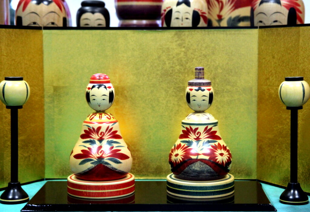 Японские куклы-кокеши из фетра