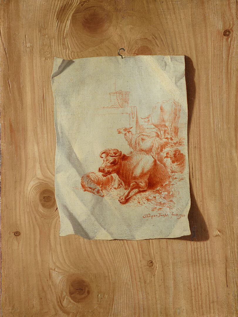 Иоганн Каспар Фюссли, «Trompe l’œl (Обманка)», 1750. 