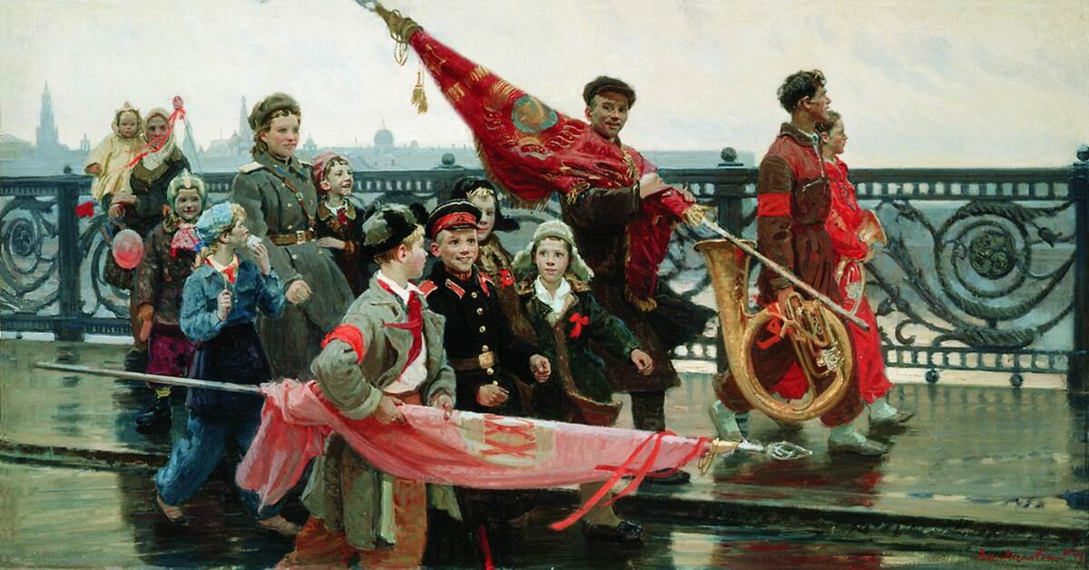 После демонстрации. Они видели Сталина. Д.К.Мочальский