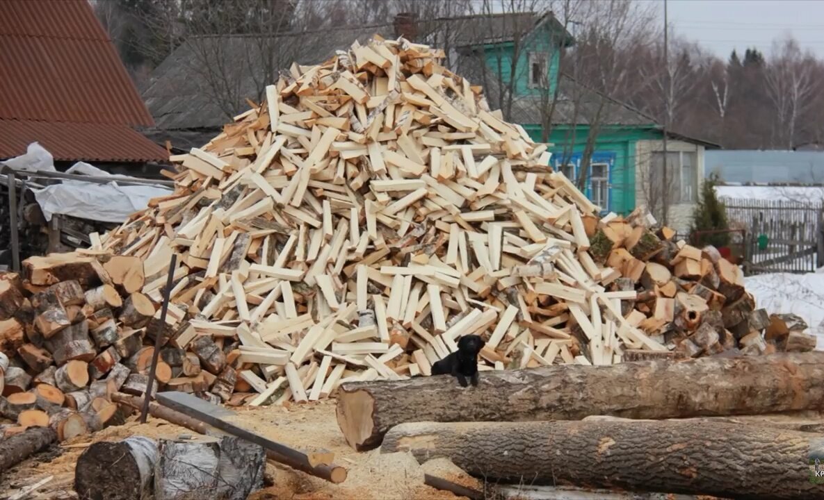 Колов дрова. Заготовка дров. Дрова на зиму. Дрова колотые зимой. Куча дров.