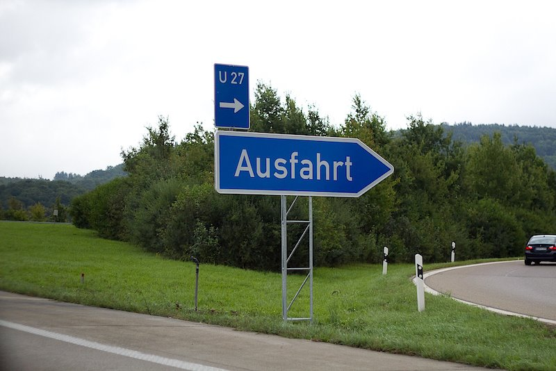 Съезд с немецкого автобана