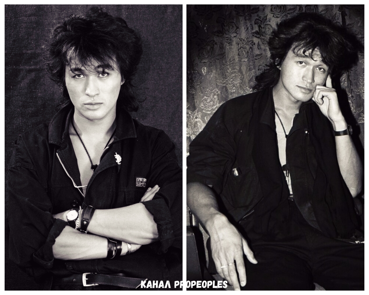 Коллаж автора. Легендарный Виктор Цой.