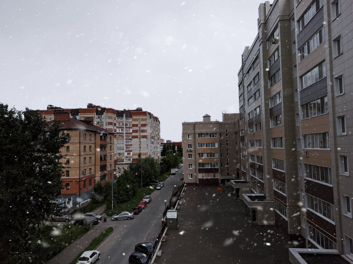 Первый снег в 2020 году.