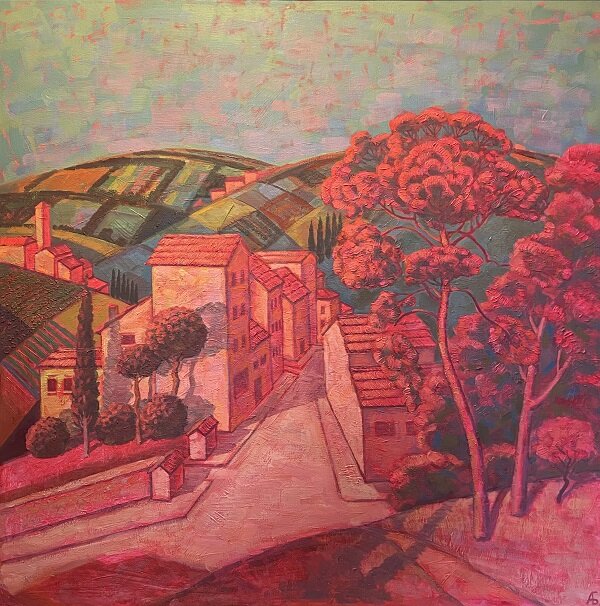 "Тоскана. Красный пейзаж", художник Бондарев Андрей.