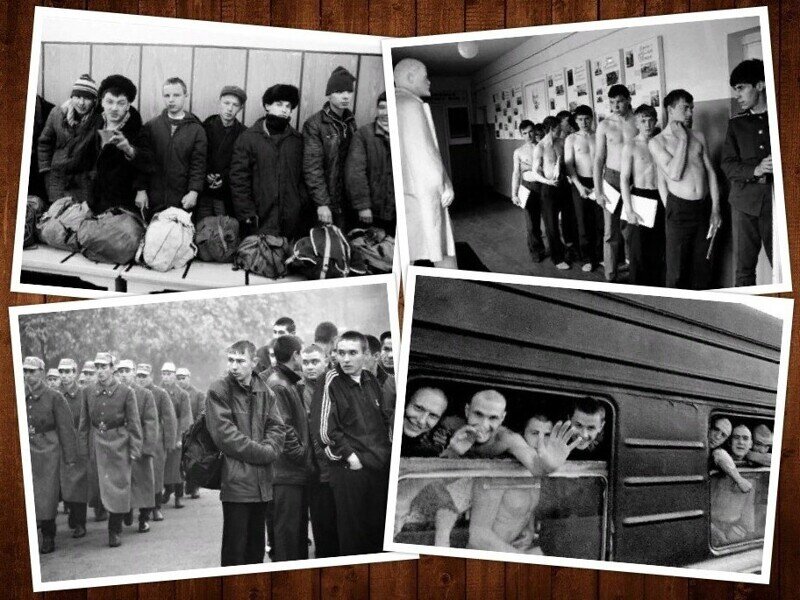 Призывники. Коллаж автора.