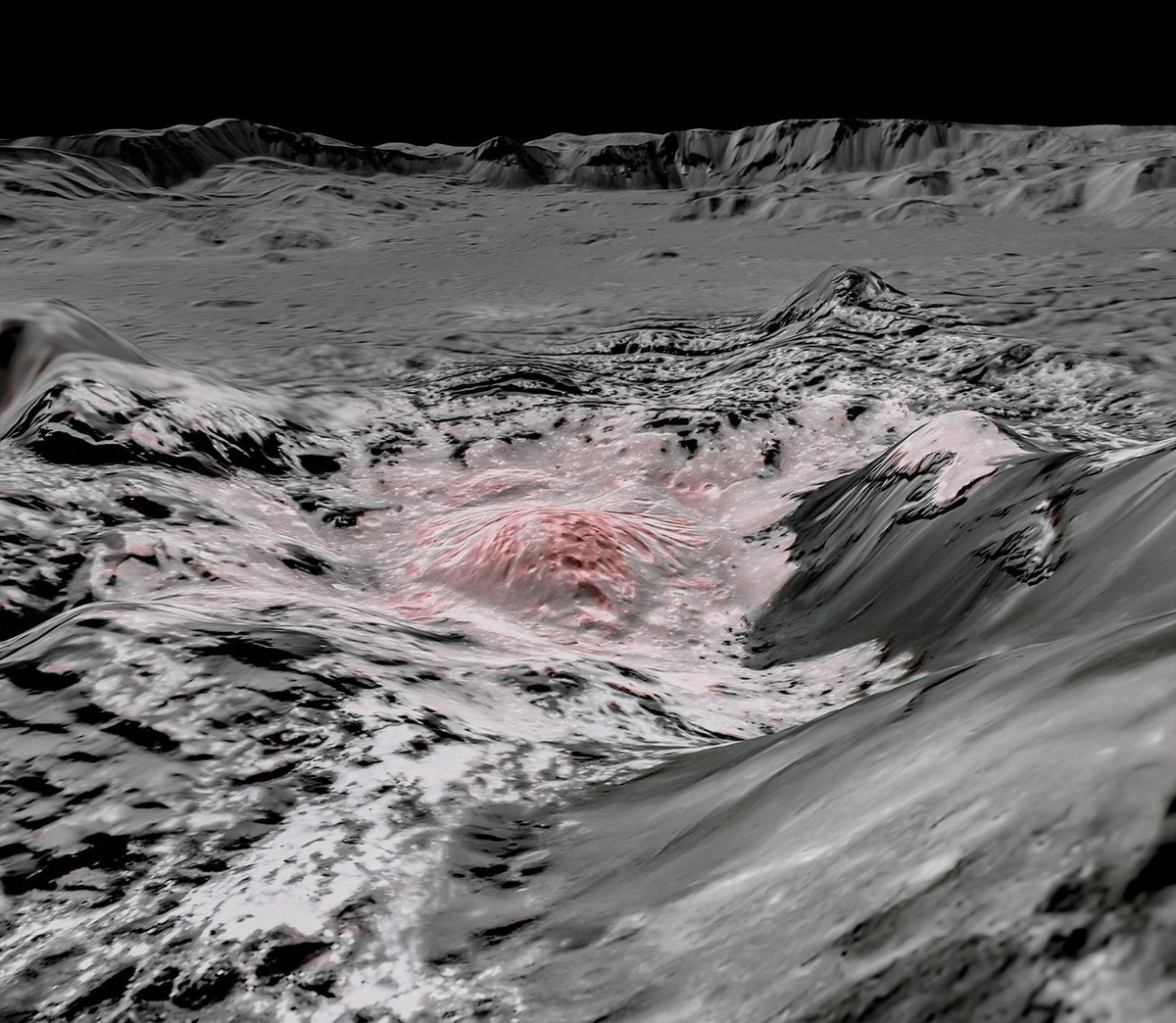 Кратер Оккатор. Источник: NASA/JPL-Caltech/UCLA/MPS/DLR/IDA