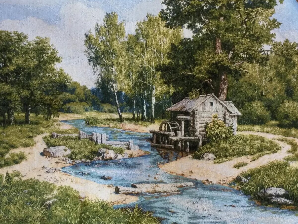 Картина мельницы