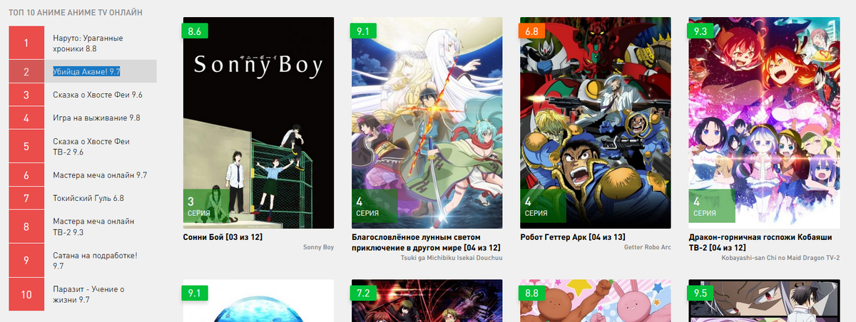 Оценка в 9.7 балла, а также почётное второе место на небезызвестном портале "АниДаб". Дата обращения - 01.08.2021