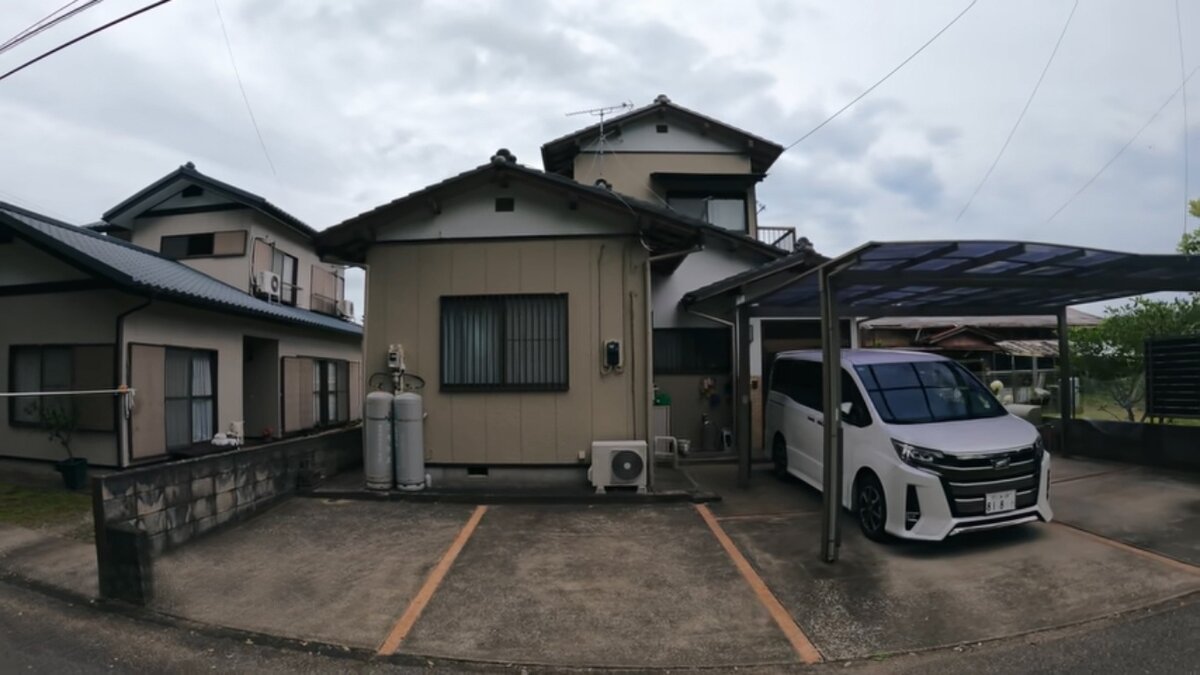 Обычные японские дома в деревне