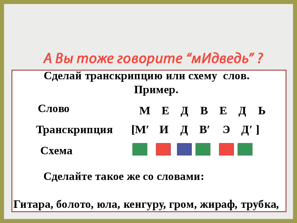 Количество звуков в слове енот