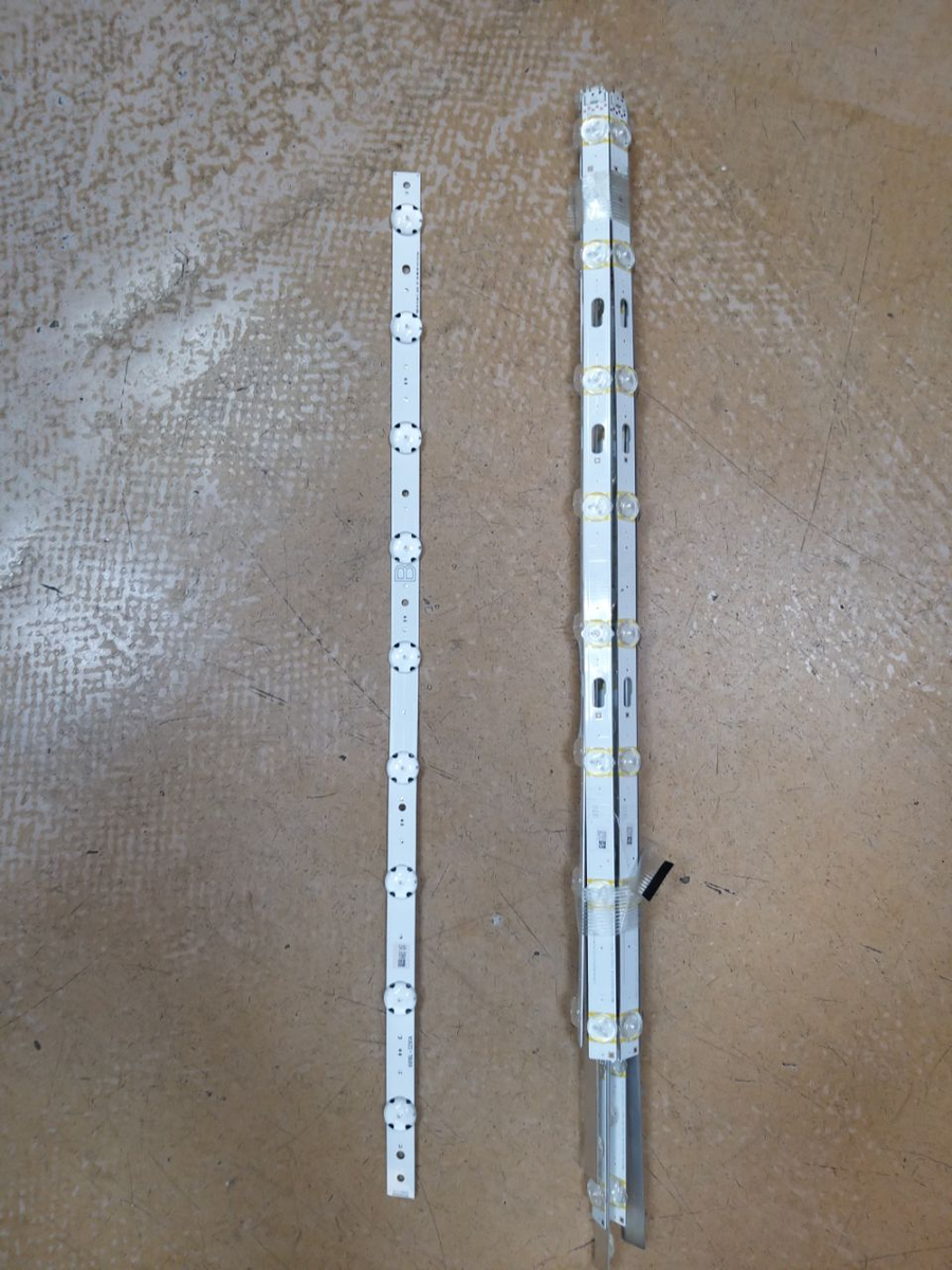 Демонтированные светодиодные планки.