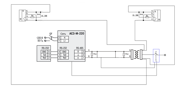 Электрическая схема стенда.