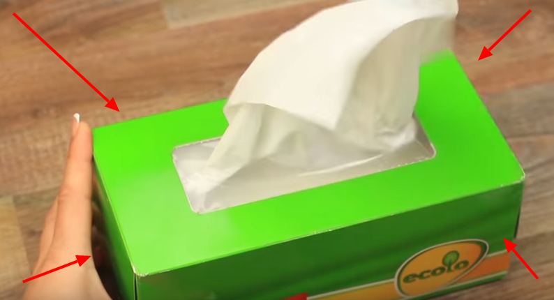 Коробка от бумажных салфеток.