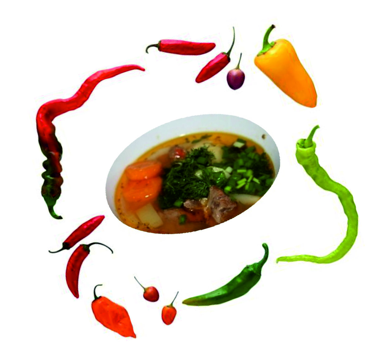 Шурпа из говядины, готовая к подаче к столу