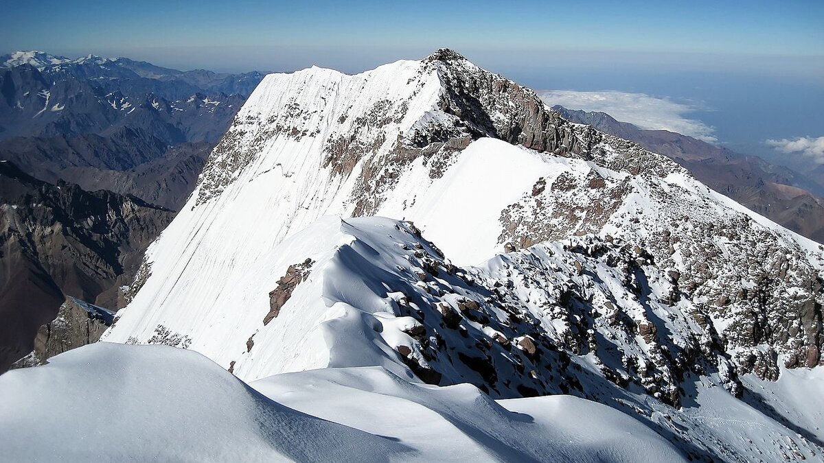 Вершина южной америке гора. The North face Aconcagua.