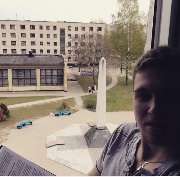 Вид  из комнаты общежития .