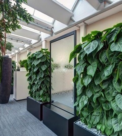 Водопад по стеклу