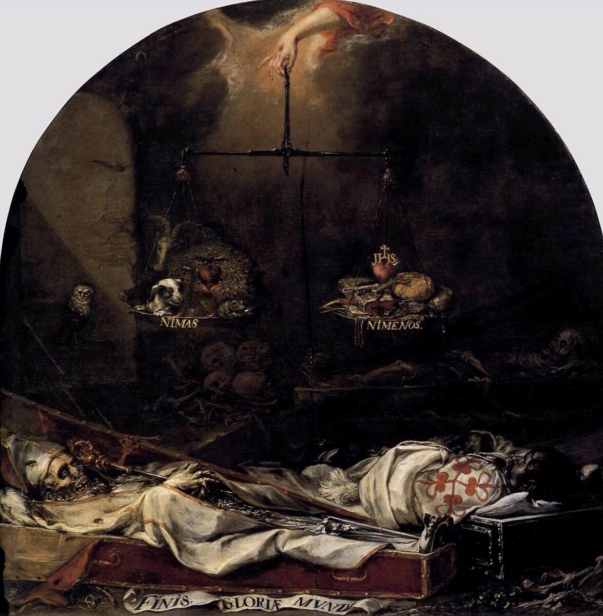 Хуан де Вальдес Леаль «Конец земной славы». 1672 г. С сайта https://www.wikiart.org/ru/khuan-de-valdes-leal/all-works#!#filterName:all-paintings-chronologically,resultType:masonry