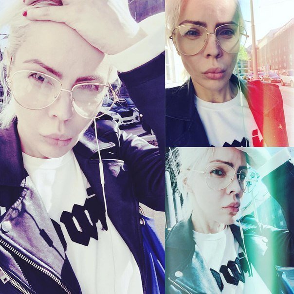 Джулия Ванг в свитшоте с принтом имени Bowie.