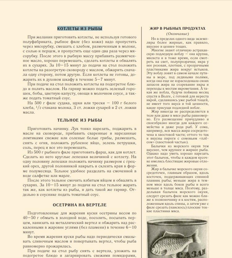 Котлеты рыбные по рецепту 1952 г