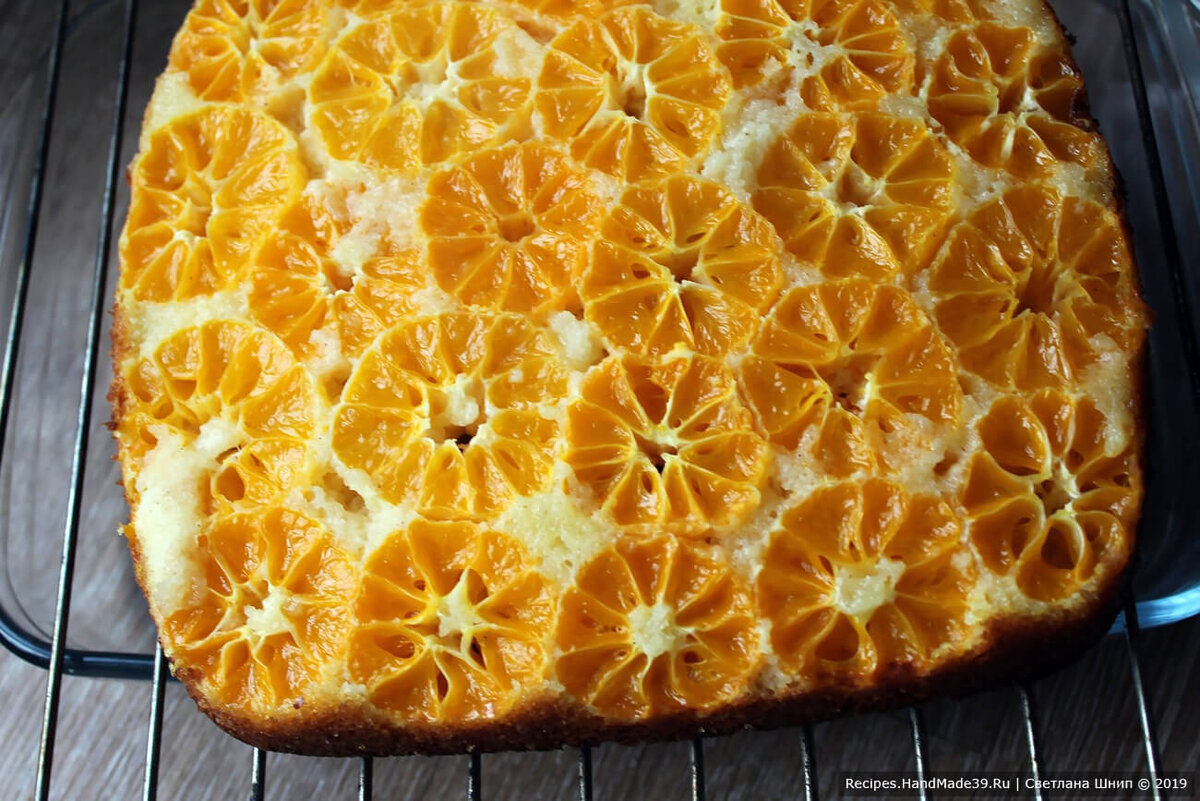 Пирог с дольками мандарина