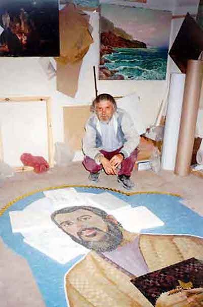 From 1995 to 2004 in the rebuilt St. Mina cathedral Aleksandr Dubrovskyy created genre mosaics of biblical scenes: " Good Shepherd ”, "Prayer For The Cup”, "Flight into Egypt”, "Christ’s Entry into Jerusalem”, "Israelites crossing the Red Sea”, as well as worked on the dome, ornaments, and naves.