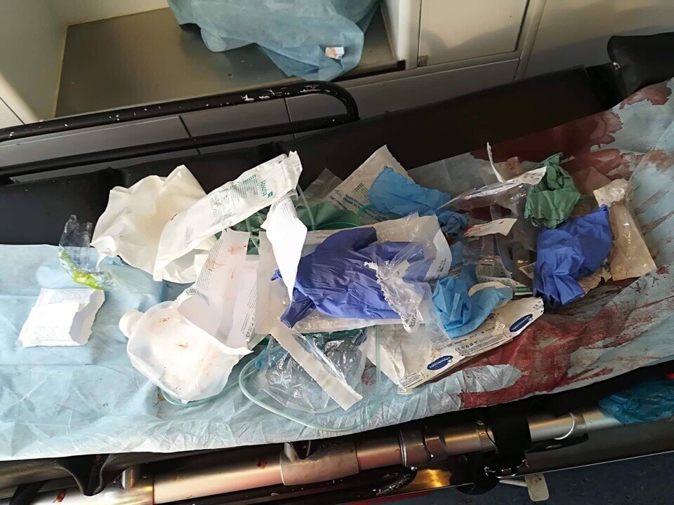 Скорая после борьбы за чью-то жизнь