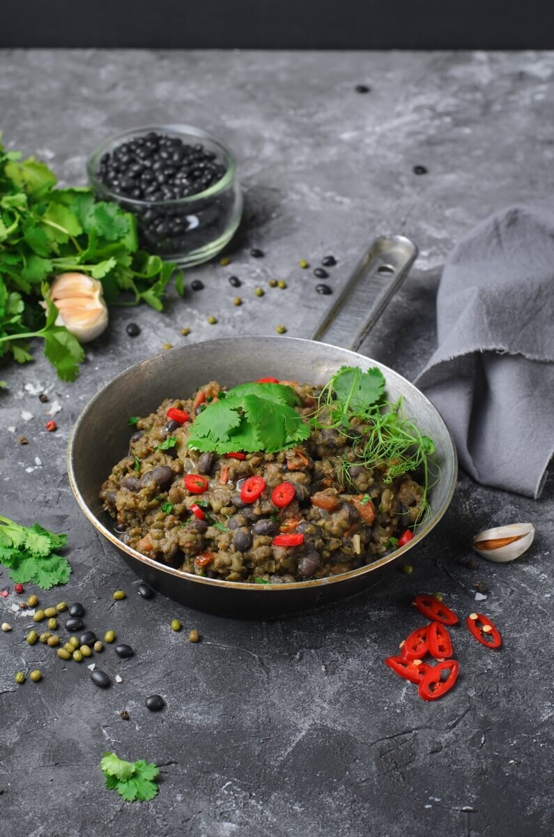 🍴 Маш с черной фасолью по-индийски