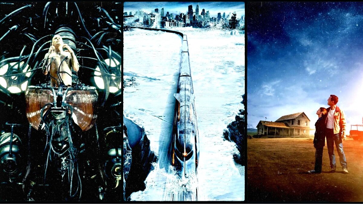 Кадр из фильма "Матрица", "Сквозь снег" и "Интерстеллар".