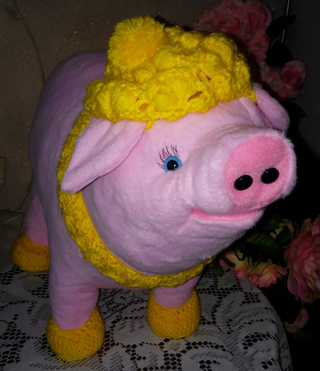 Мягкая игрушка свинка по старинной выкройке