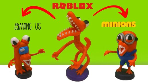 Оранжевый Монстр, Амонгас и Миньон из пластилина ► Rainbow Friends 🌈 Roblox | ИЗИ Лепка