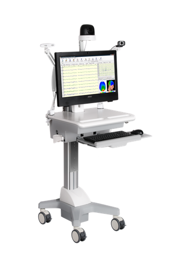 EEG system is based on the mobile cart, equipped All-in-One PC with touch screen and user friendly software with automatic algorithms for paroxysmal EEG activity detection and amplitude-integrated trend tool for easy interpretation of long-term EEG recordings