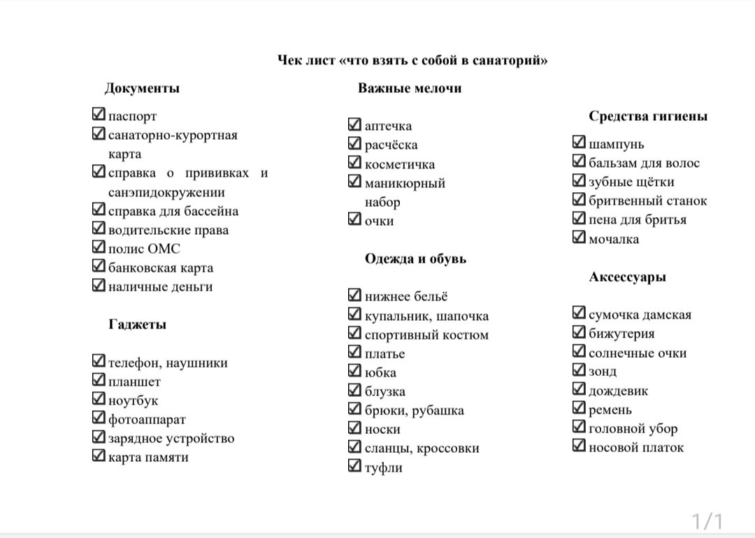 Список вещей. Что брать в санаторий из вещей. Вещи в санаторий женщине летом. Список необходимых вещей на море. Список вещей в санаторий.