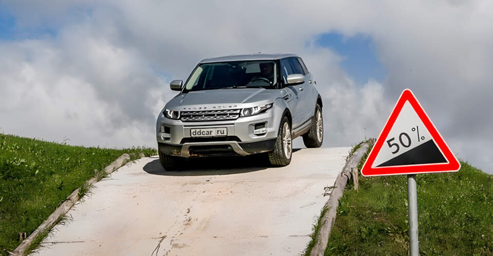 Машина на склоне для теста