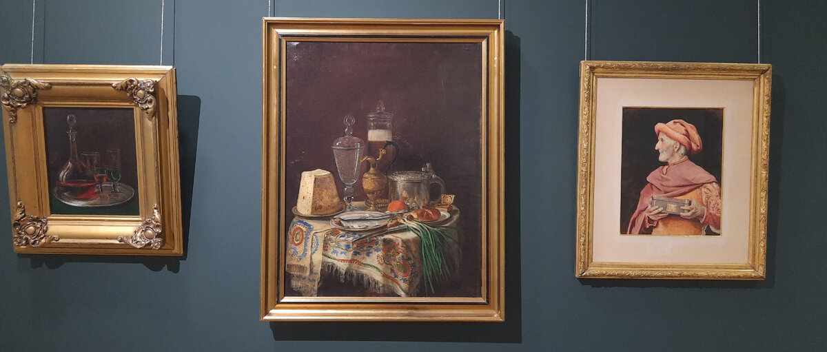 Мария Фёдоровна Романова (1847-1928). Слева направо: 1. Натюрморт. 1868. Холст, масло; 2. Натюрморт. 1869. Холст, масло; 3. Скряга. 1890. Бумага, акварель.
