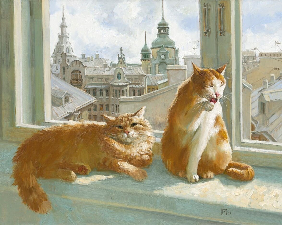 Рыжий кот петербурга. Питерские коты Марии Павловой.