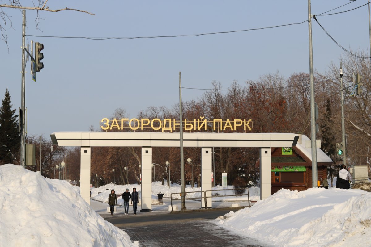 Загородный парк Самара зимой