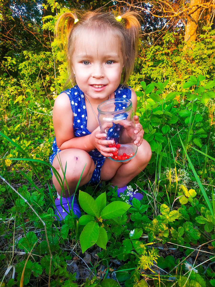 Моя доча Лерочка очень любит помогать родителям . В выходные собирали дикую землянику!!! Жаль запах не передать 🤪