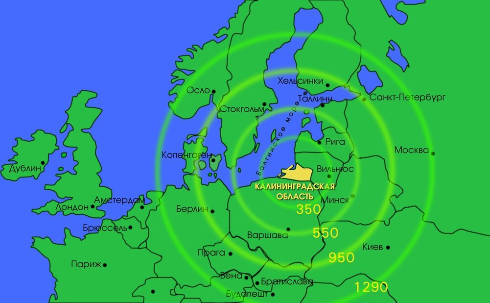 Вот этот небольшой кусочек России, среди Европы.