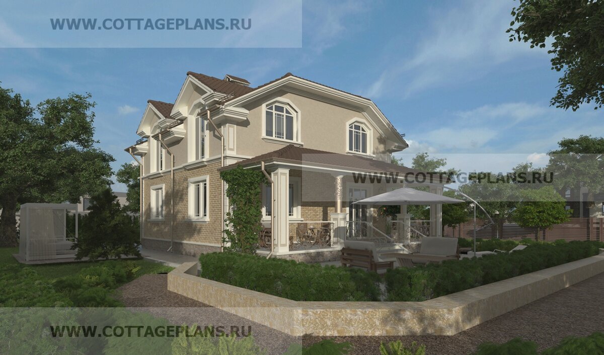 Фасады дома. Источник фото: https://www.cottageplans.ru