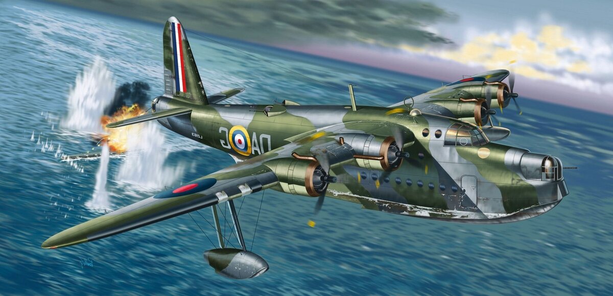 Рисунок: "Short Sunderland". Взято из открытого источника.