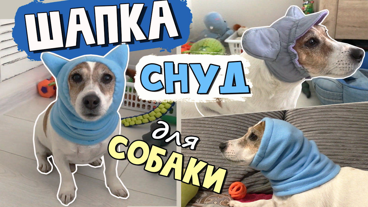 Шапка с ушками для собак