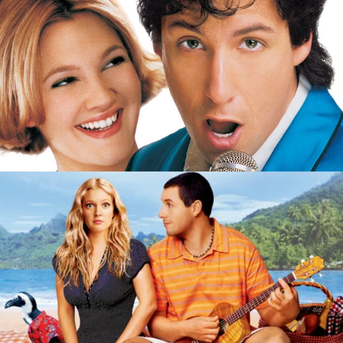 Дрю Бэрримор и Адам Сэндлер