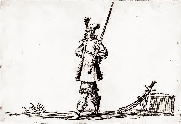 Картинка из трактата Франческо Альфиери "Искусство превосходного владения мечом", 1653 г. (www.pinterest.com).