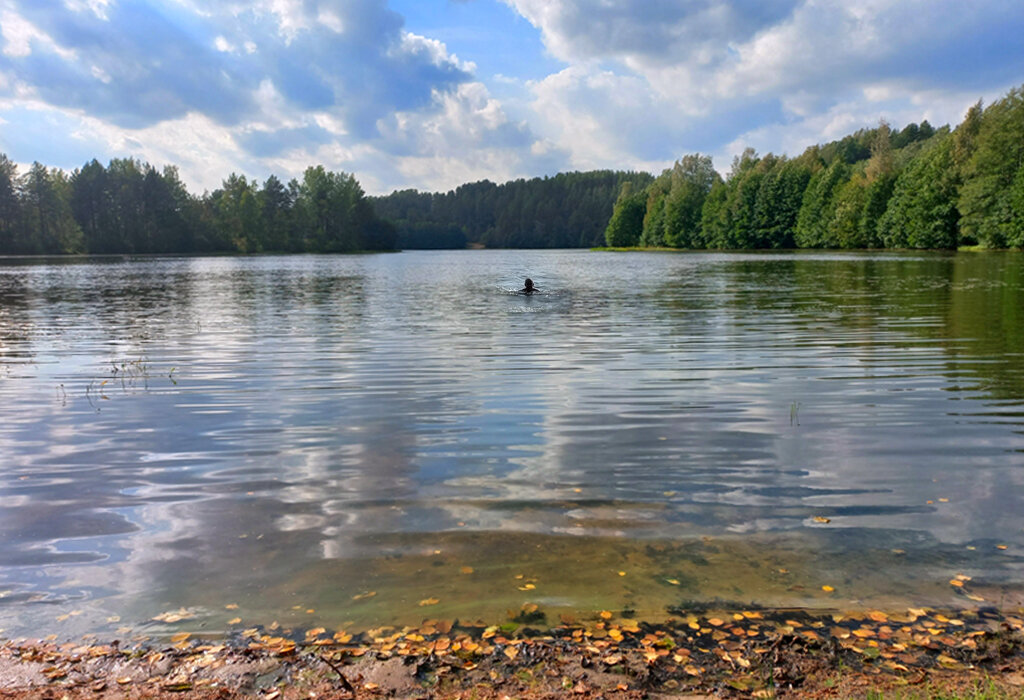 Муж все еще купается в сентябре