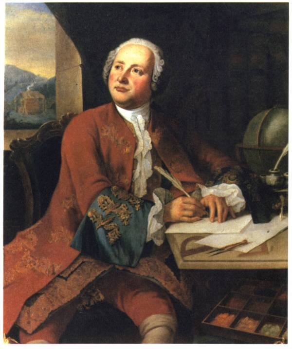 Л.С. Миропольский, портрет М.В. Ломоносова, 1787 г. (копия с немецкой гравюры)