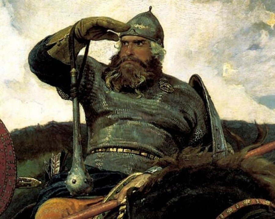 Илья Муромец, фрагмент картины Виктор Васнецова «Богатыри», 1881-1898