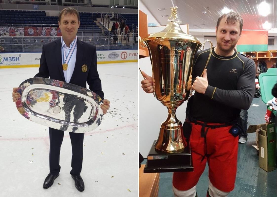 Алексей Баранов с трофеями. Фото: belarushockey.com 